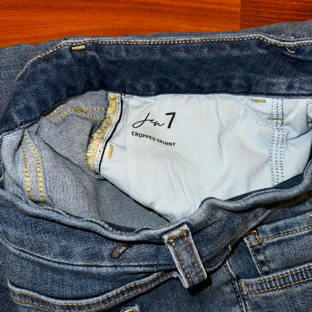 Jen7 Women's Blue Cropped Skinny Jeans - Picture 2 of 4